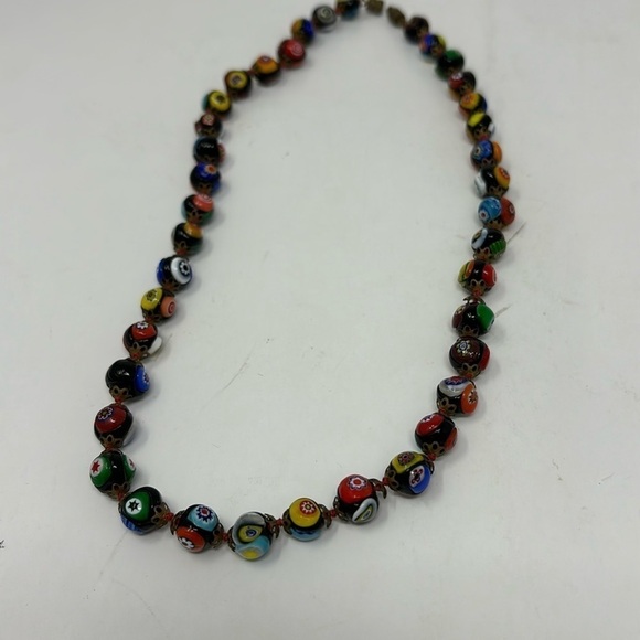 handmade necklace with glass stones worked in Venice Italy - Picture 2 of 10